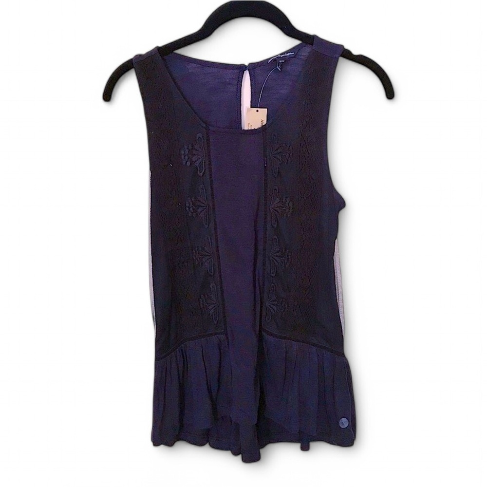 American Eagle Navy Blue Lace Tank